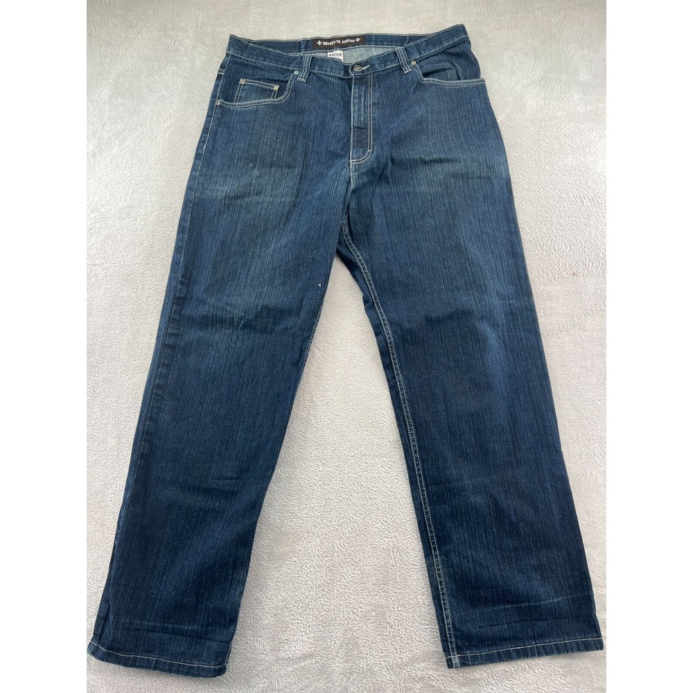 Brooklyn Xpress Jeans Mens Sz 40x34 Dark Wash BX70 Baggy Streetwear